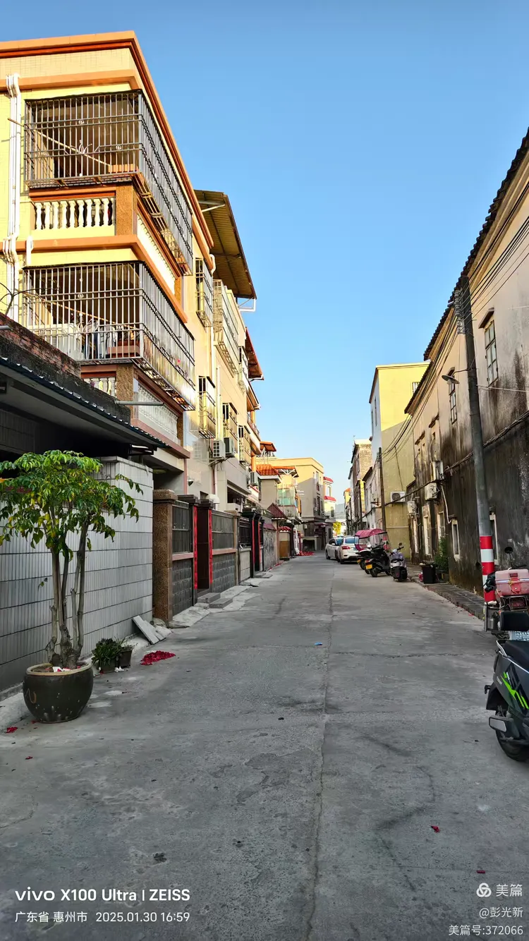 中国广东惠州惠东新农村芙蓉村蛇年初二风景